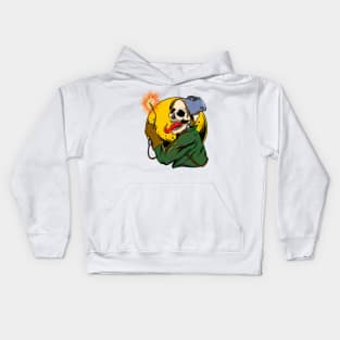 Welder Skull Fire Kids Hoodie